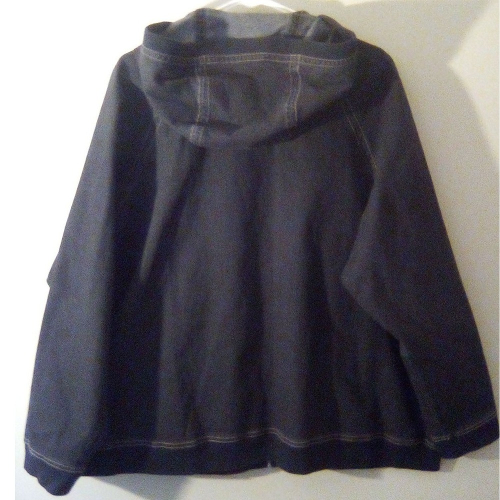 Avenue‎ Blues Womens Plus Size 18/20 Dark Wash Denim Zip Up Hoodie Jacket Blue - Picture 6 of 6